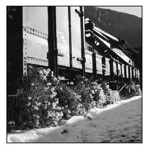Canfranc, estación, huesca, spain, rail, train, winter, black and white, film.